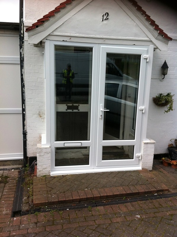 uPVC French doors fitted as front entrance in Staines-upon-Thames