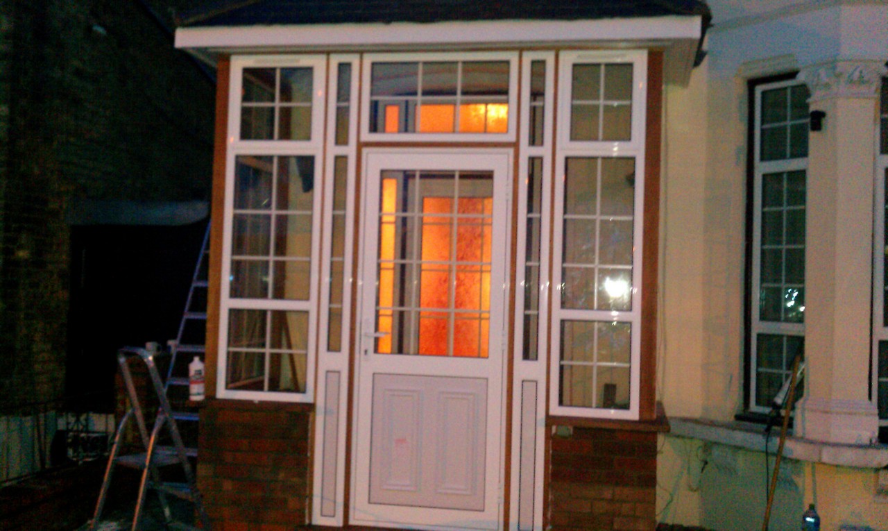 uPVC porch with Georgian bar glazing installed in Staines-upon-Thames